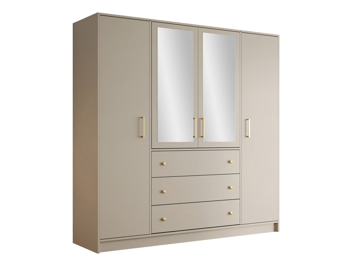 Gardróbszekrény Szafa RETRO D4 LUX Kaszmir/Lustro (Kasmír)