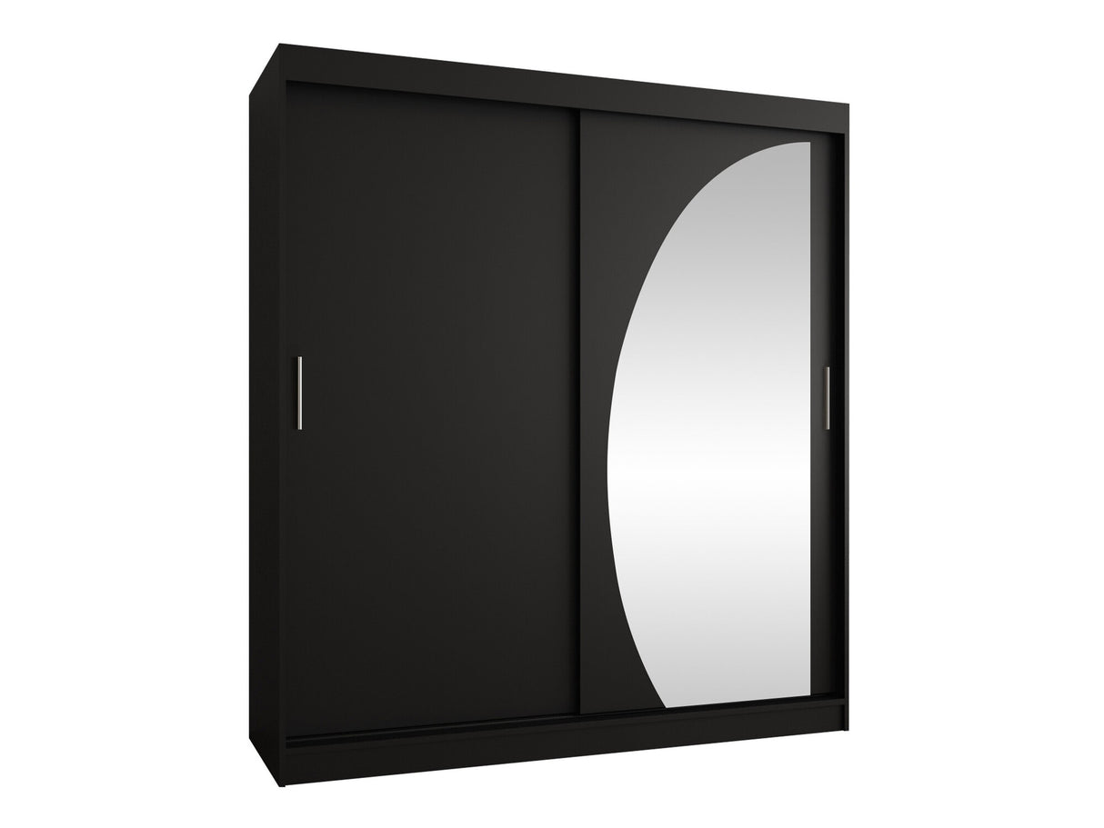 Gardróbszekrény WIKA 180, Szín: Fekete, Fiókok: Nem