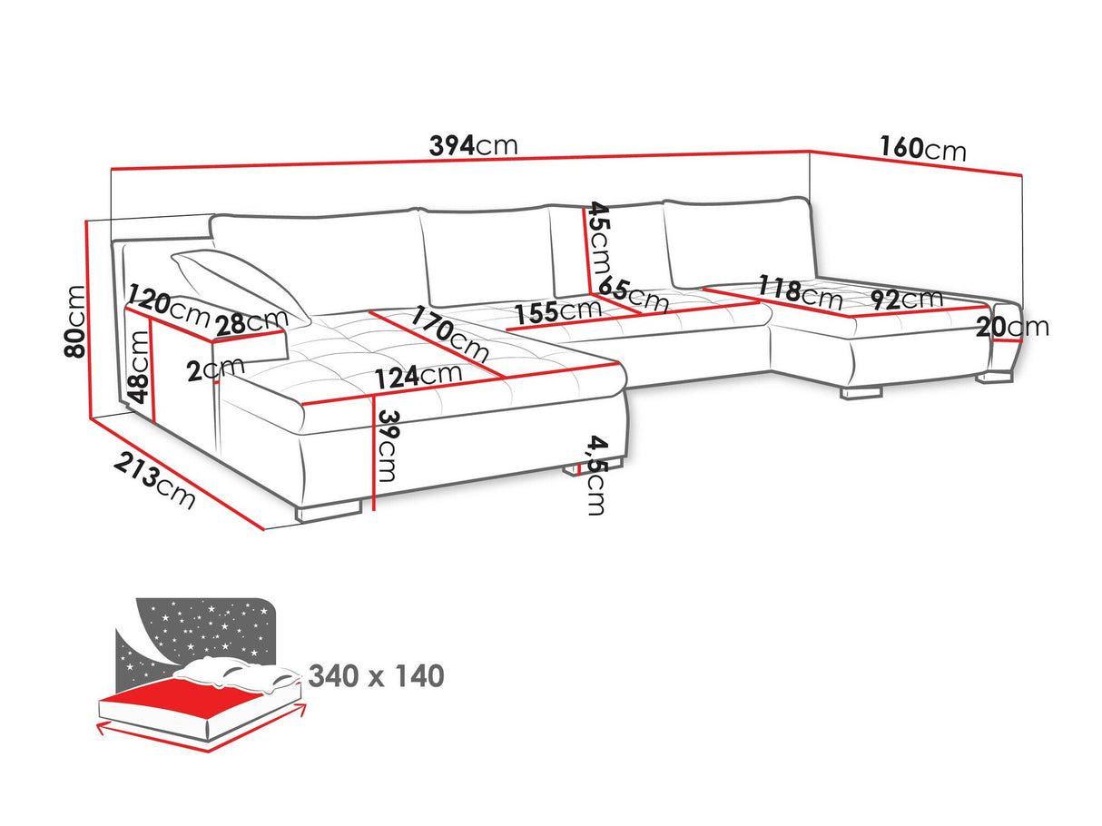 Sarokkanapé Caro (Caro), Szín: Clara 215.03