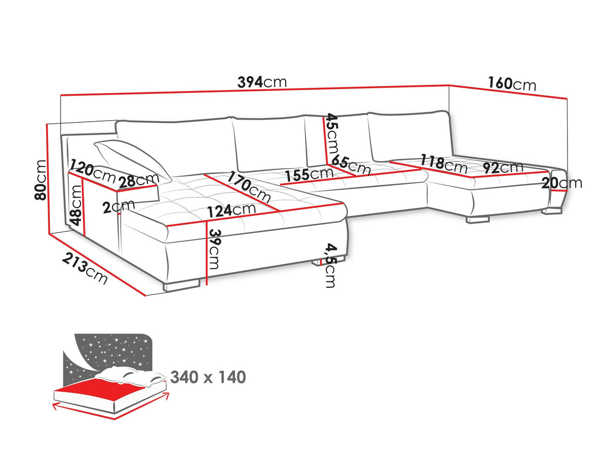Sarokkanapé Caro (Caro), Szín: Clara 215.02