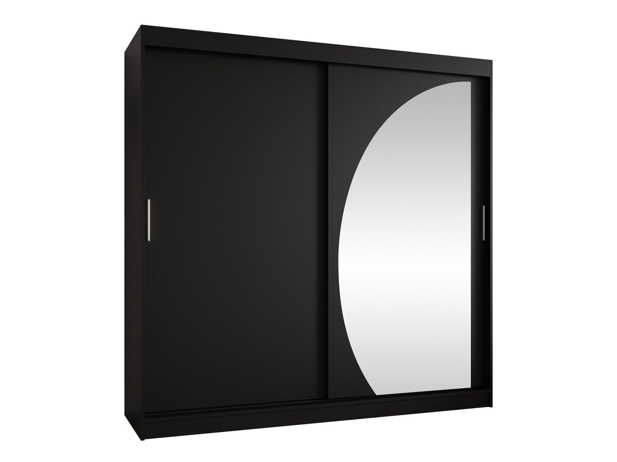 Gardróbszekrény WIKA 200, Szín: Fekete, Fiókok: Nem