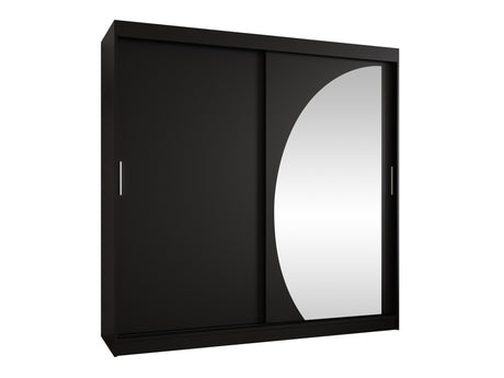 Gardróbszekrény WIKA 200, Szín: Fekete, Fiókok: Igen