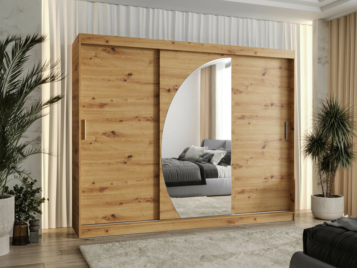 Gardróbszekrény WIKA 250, Szín: Artisan tölgy, Fiókok: Igen