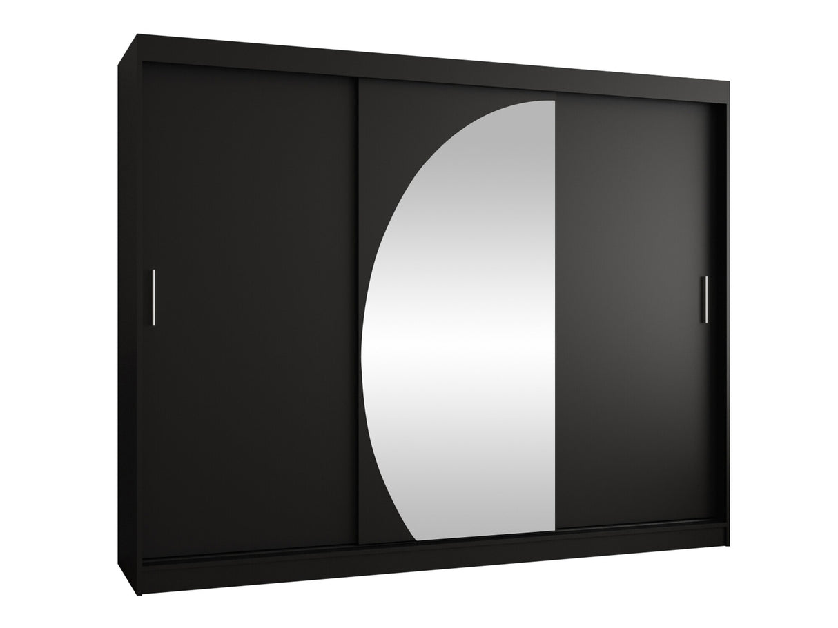 Gardróbszekrény WIKA 250, Szín: Fekete, Fiókok: Nem