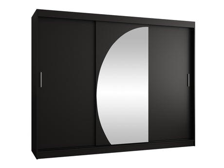 Gardróbszekrény WIKA 250, Szín: Fekete, Fiókok: Nem