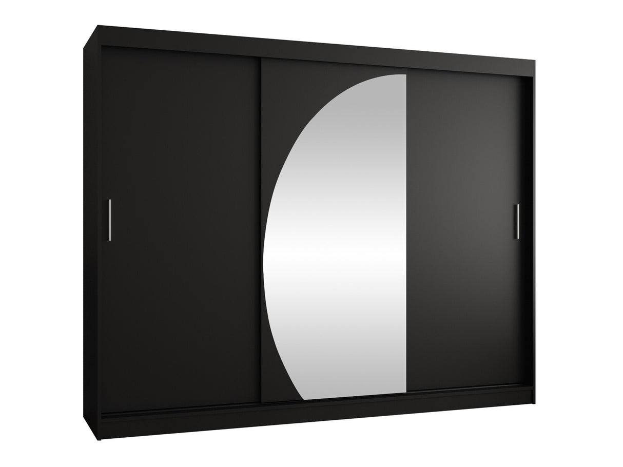 Gardróbszekrény WIKA 250, Szín: Fekete, Fiókok: Igen