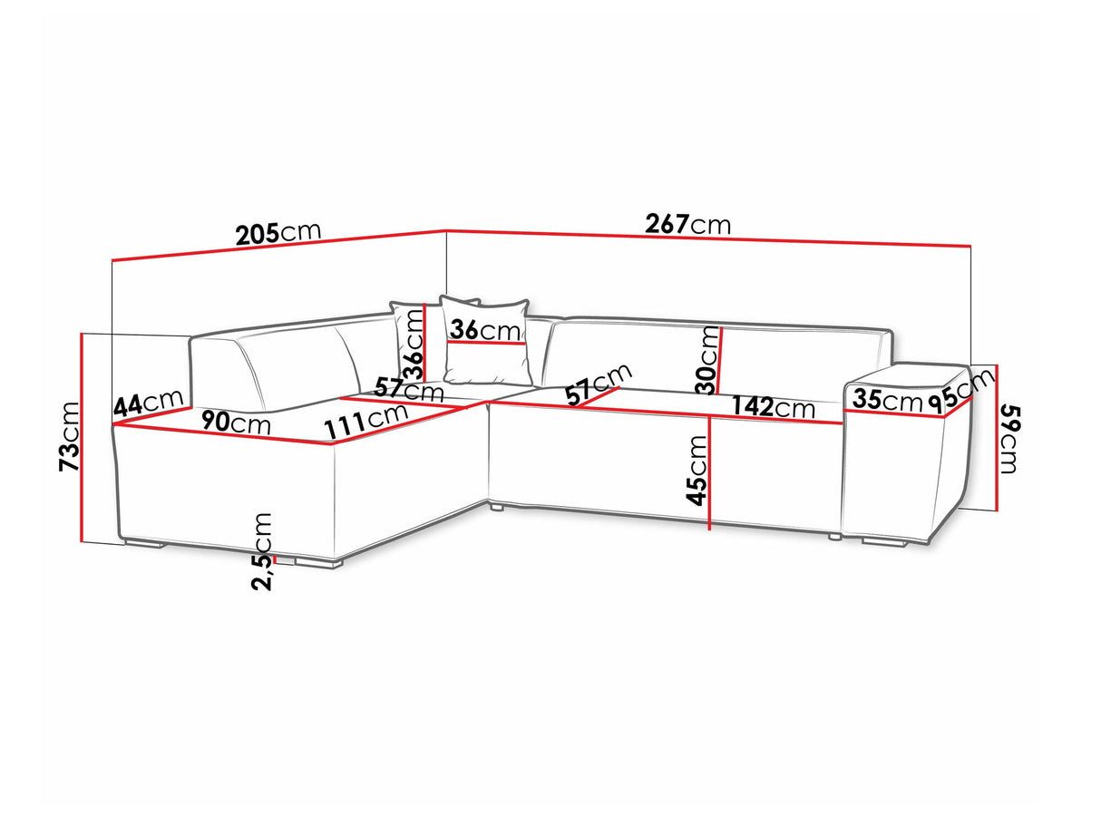 Sarokkanapé Lordin (Ardisia), Szín: Magic Velvet 2219, Változatok: Jobbos