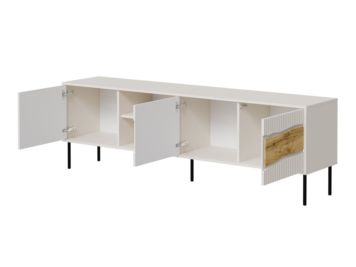 TV-állvány RTV INSERTO 190 3D1W (Fekete + Wotan tölgy)