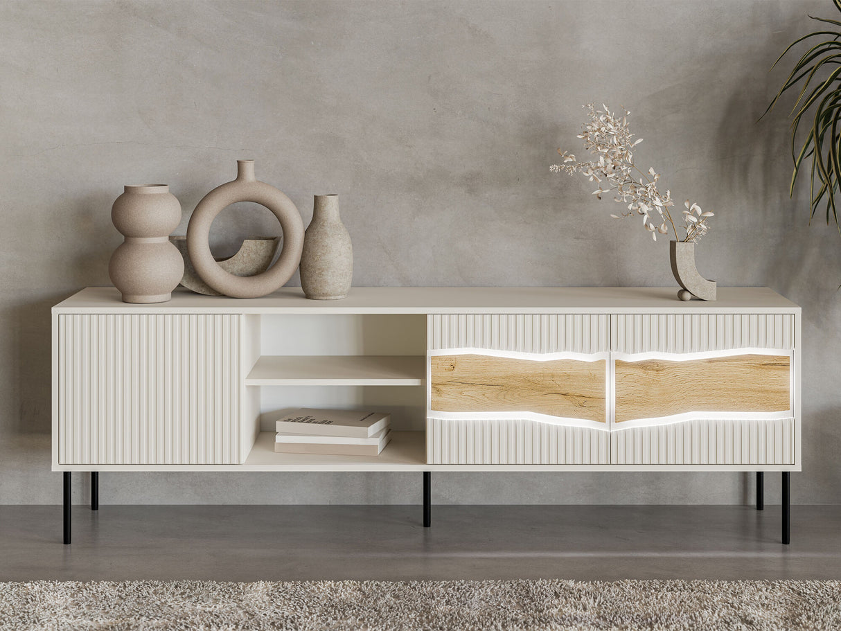 TV-állvány RTV INSERTO 190 3D1W (Wotan tölgy + Kasmír)