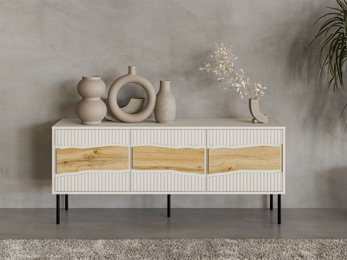 TV-állvány Szafka RTV INSERTO 150 3D (Wotan tölgy + Kasmír)