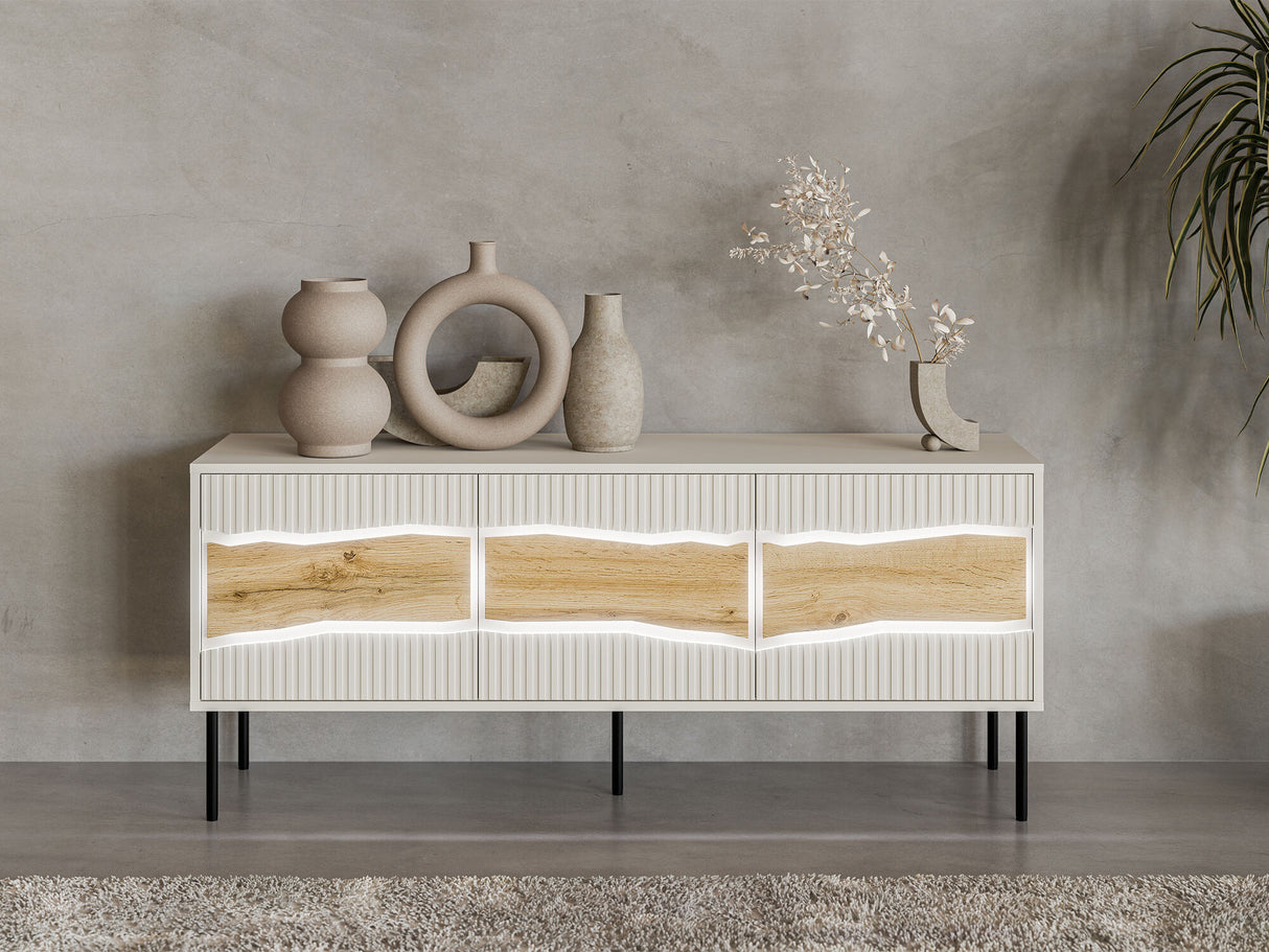 TV-állvány Szafka RTV INSERTO 150 3D (Wotan tölgy + Kasmír)