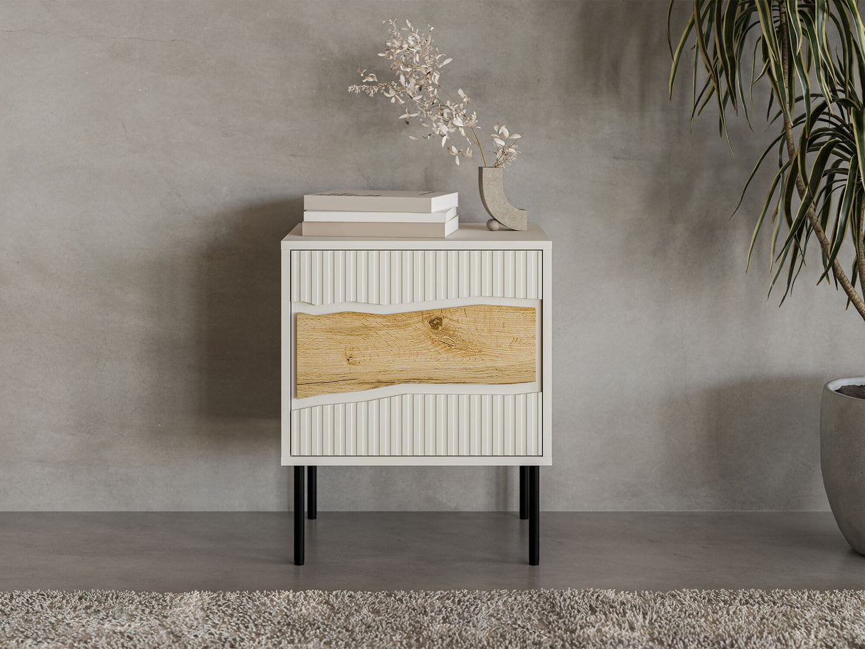 Éjjeliszekrény szett Szafka nemcna INSERTO 1D 2szt. (Wotan tölgy + Kasmír)