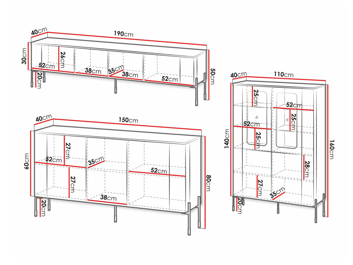 Nappali szett Meble VERA I, Szín: Kasmír
