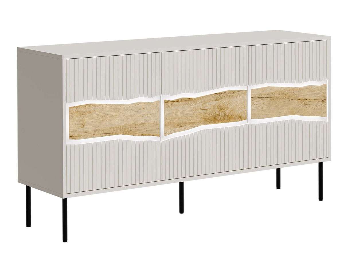 Szekrény Komoda INSERTO 150 3D Kaszmir/Dąb wotan (Wotan tölgy + Kasmír)