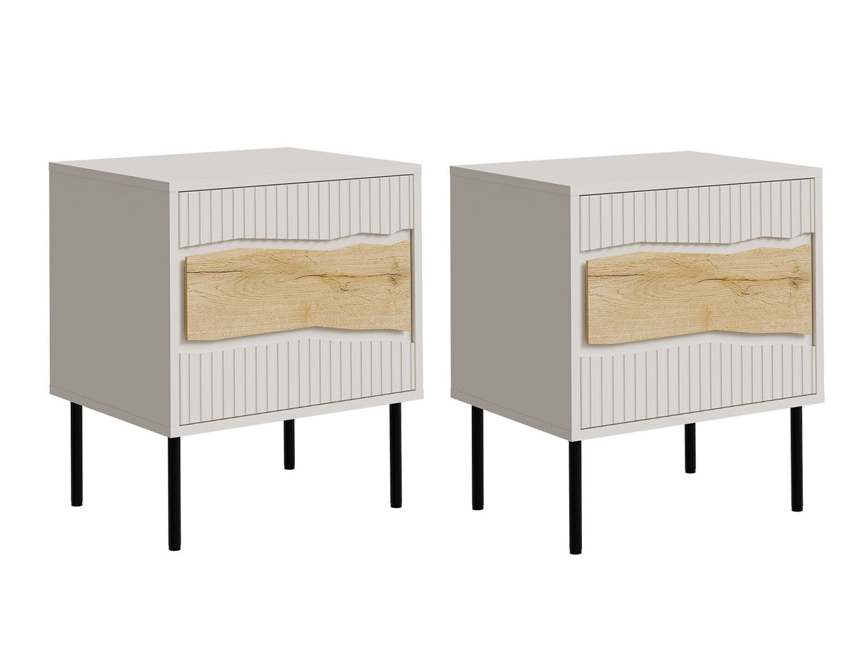 Éjjeliszekrény szett Szafka nemcna INSERTO 1D 2szt. (Wotan tölgy + Kasmír)