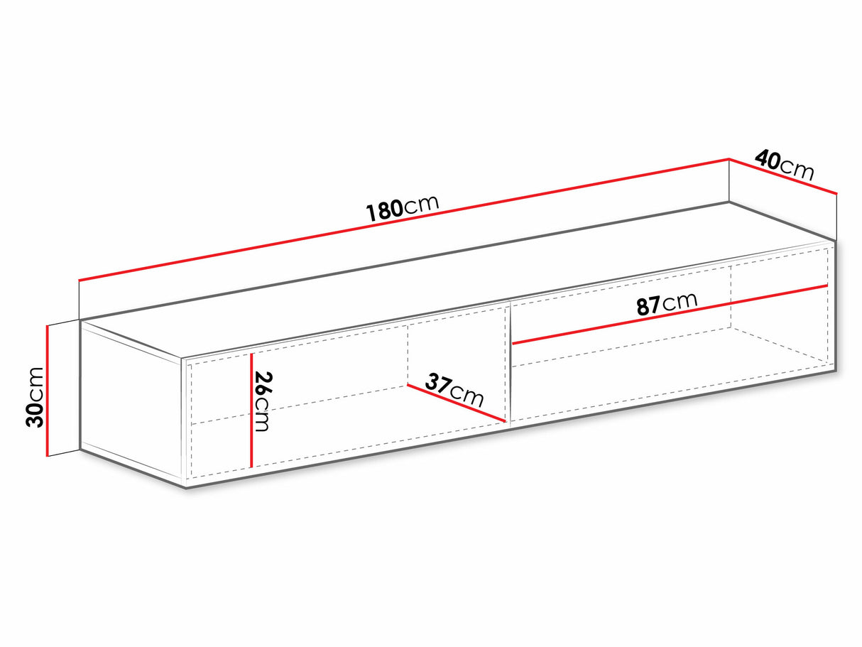 TV-állvány Vigo 180 (Zigo 180) II, Szín: Wotan tölgy