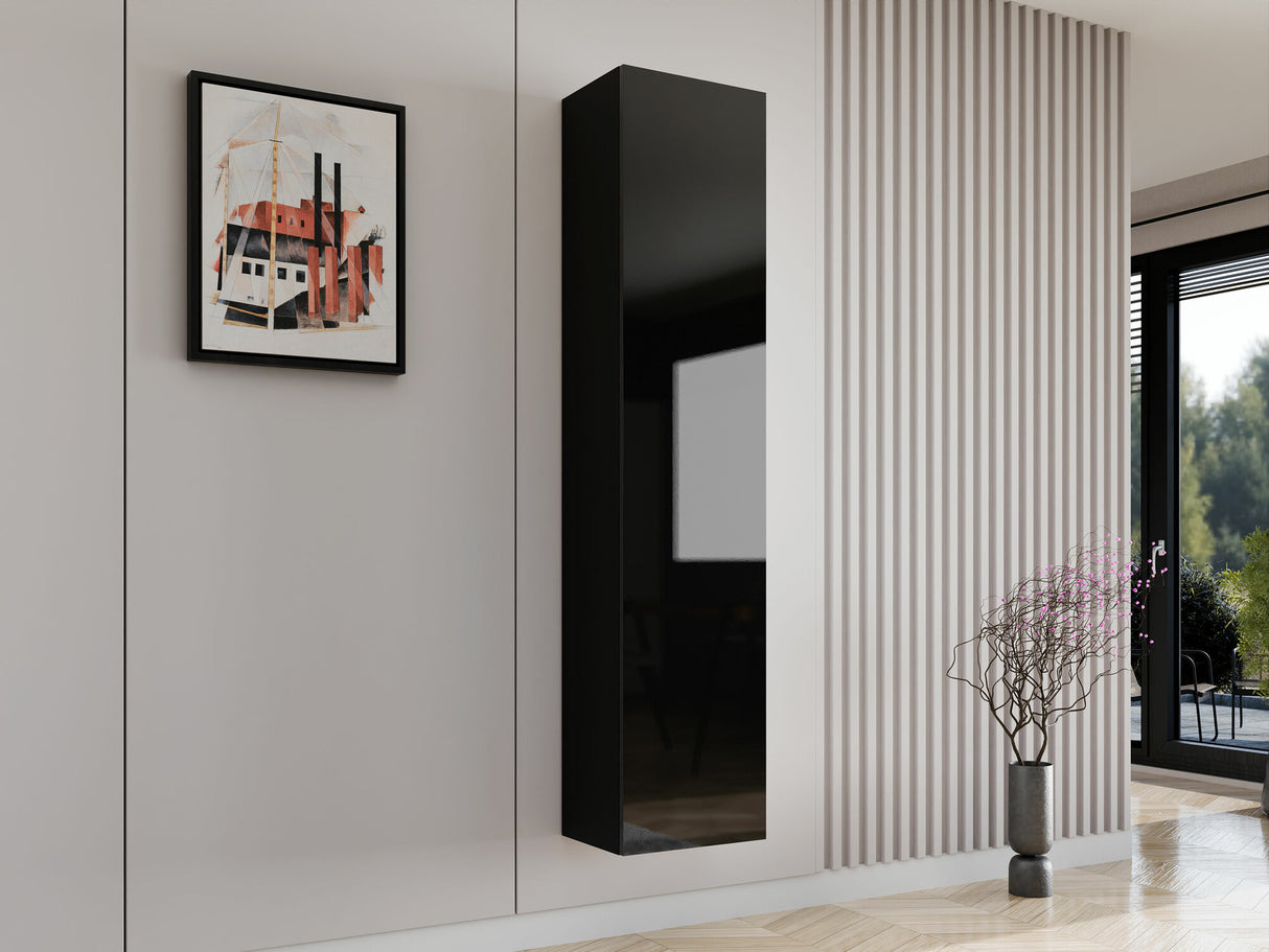 Polc Vigo 180 II (Zigo 180), Szín: Fekete + Fényes fekete