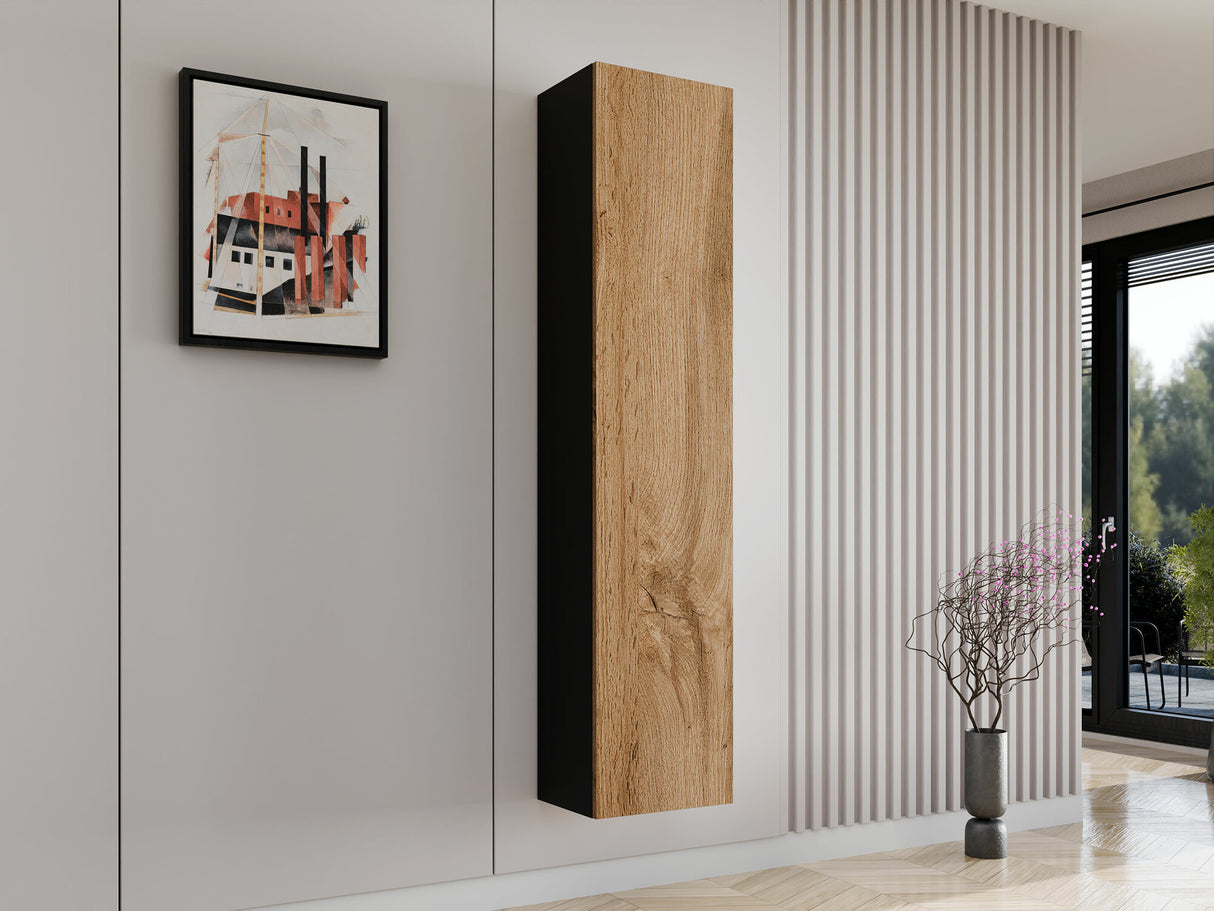 Polc Vigo 180 II (Zigo 180), Szín: Fekete + Wotan tölgy