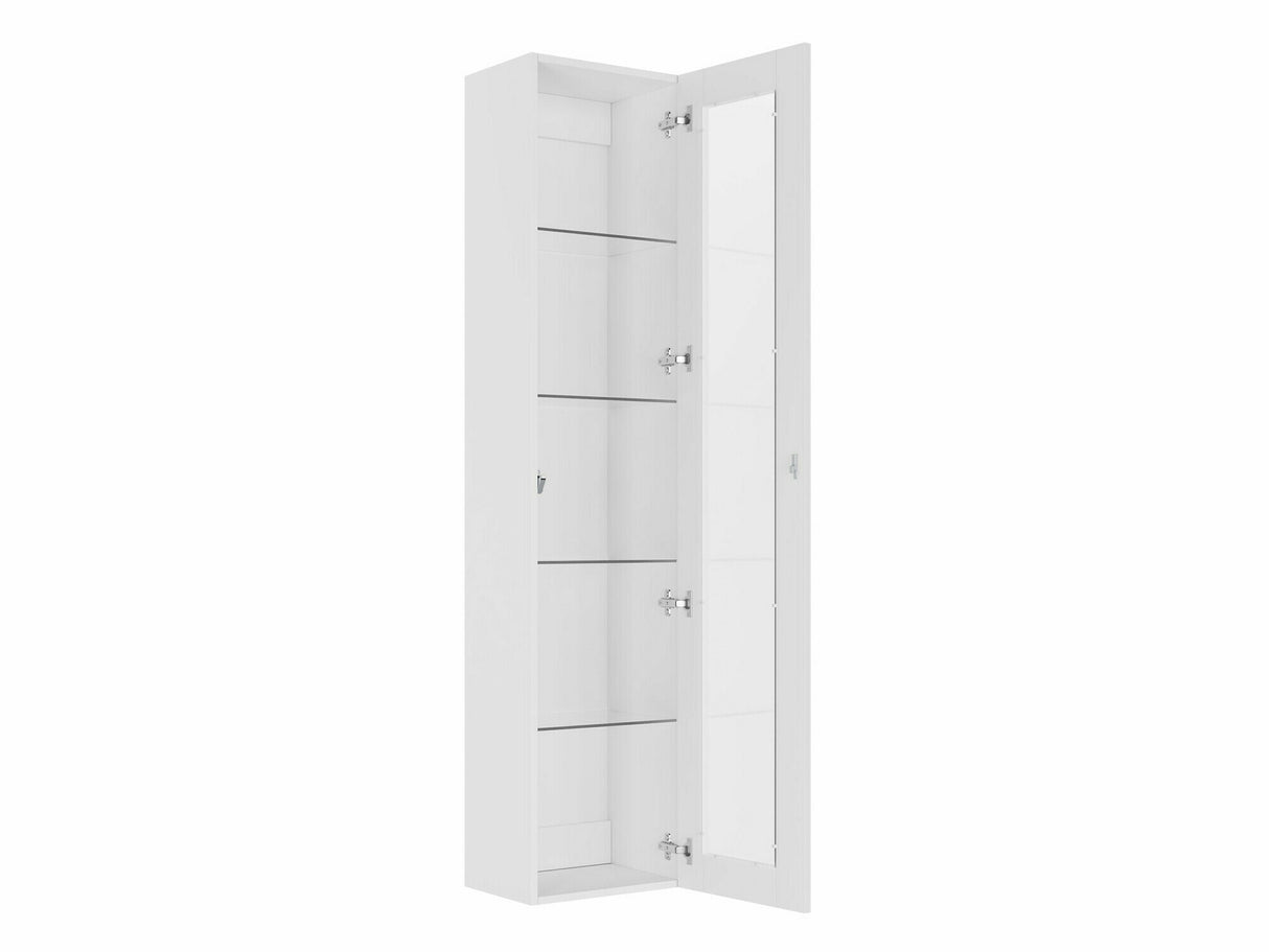 Polc Vigo 180 II (Zigo 180), Led világítás: Ez kék, Szín: Szürke + Fényes szürke