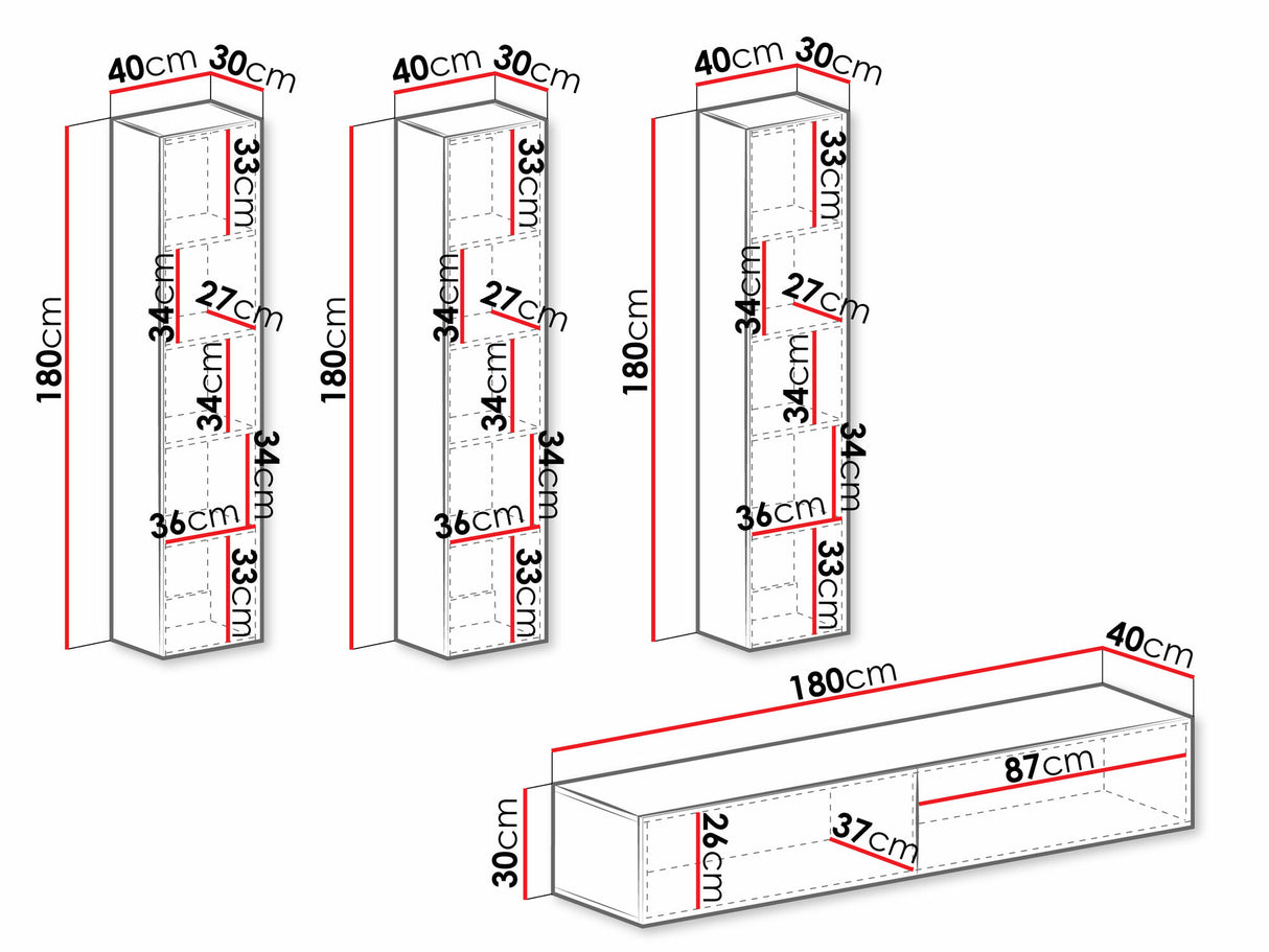Nappali szett Vigo I (Zigo I), Szín: Fekete + Fényes fekete