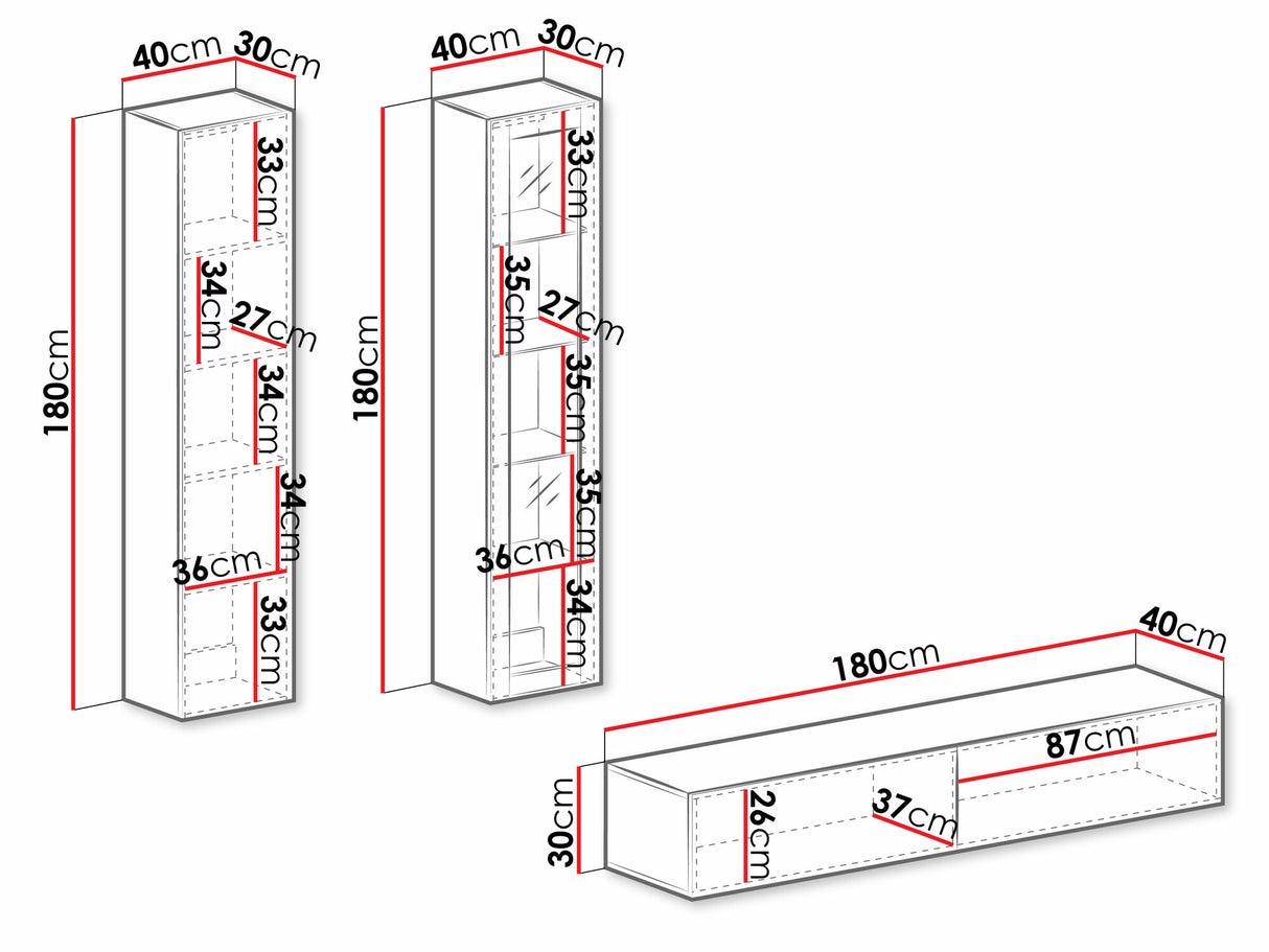 Nappali szett Vigo III, Led világítás: Ez kék, Szín (Vigo): Fehér + Fényes fehér