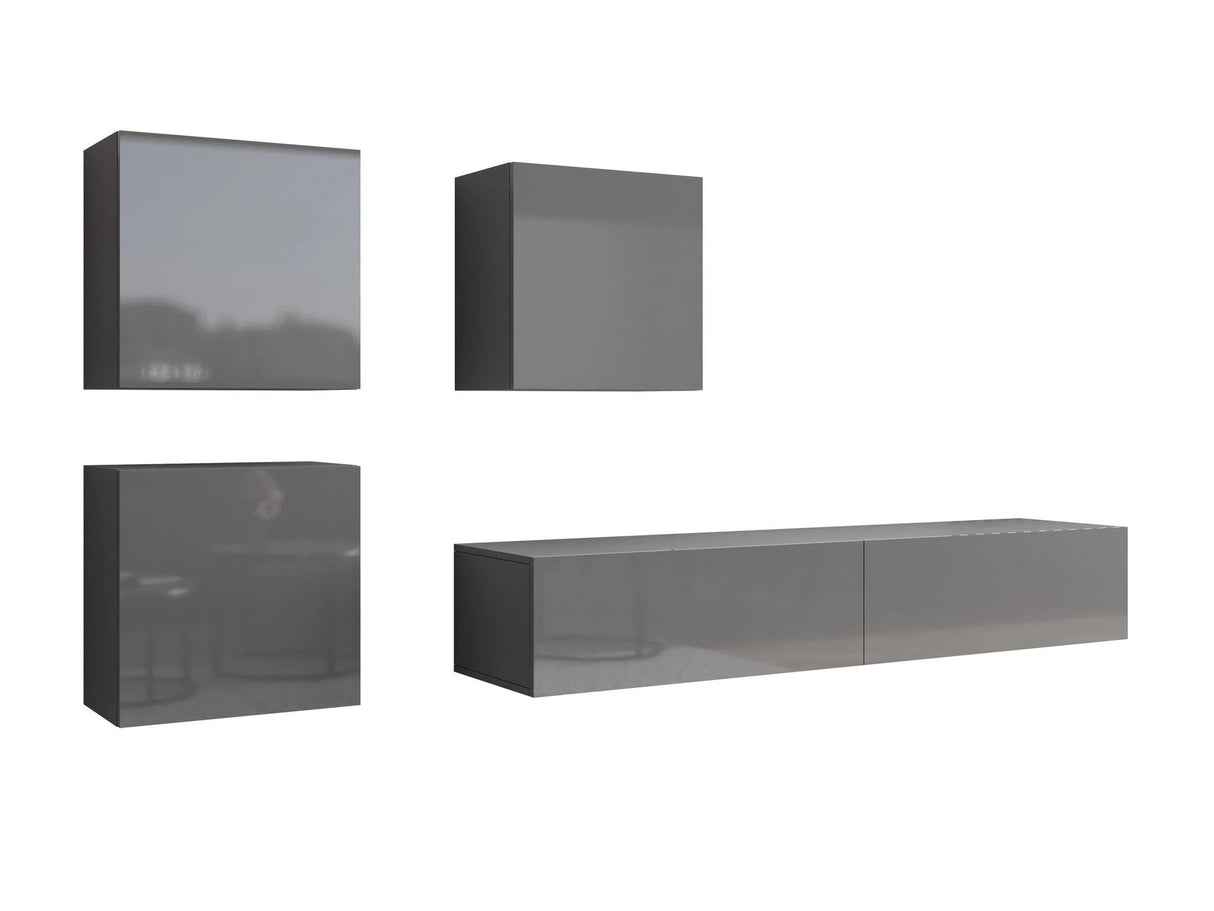 Nappali szett Vigo XXIII, Szín: Szürke + Fényes szürke