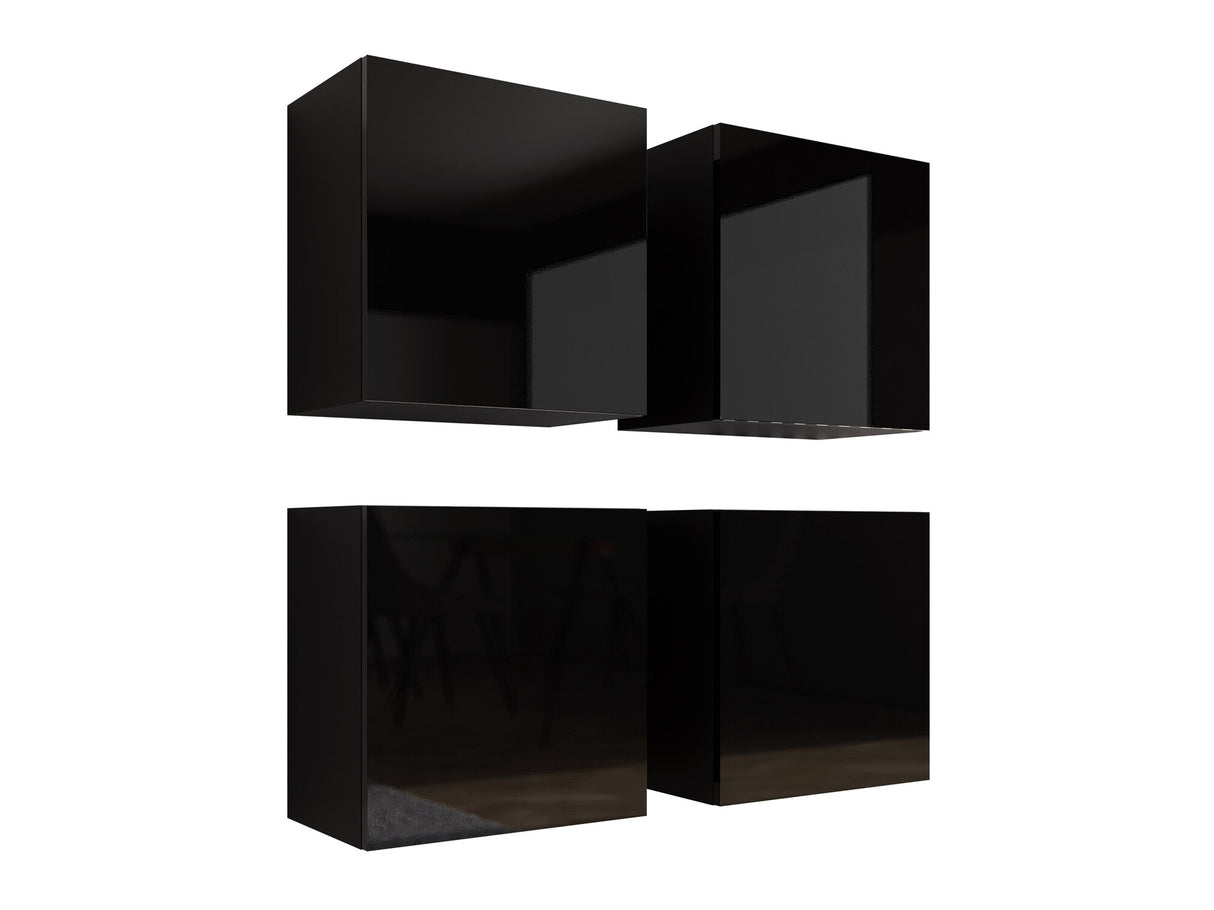 Konyhabútorok VIGO, Szín: Fekete + Fényes fekete