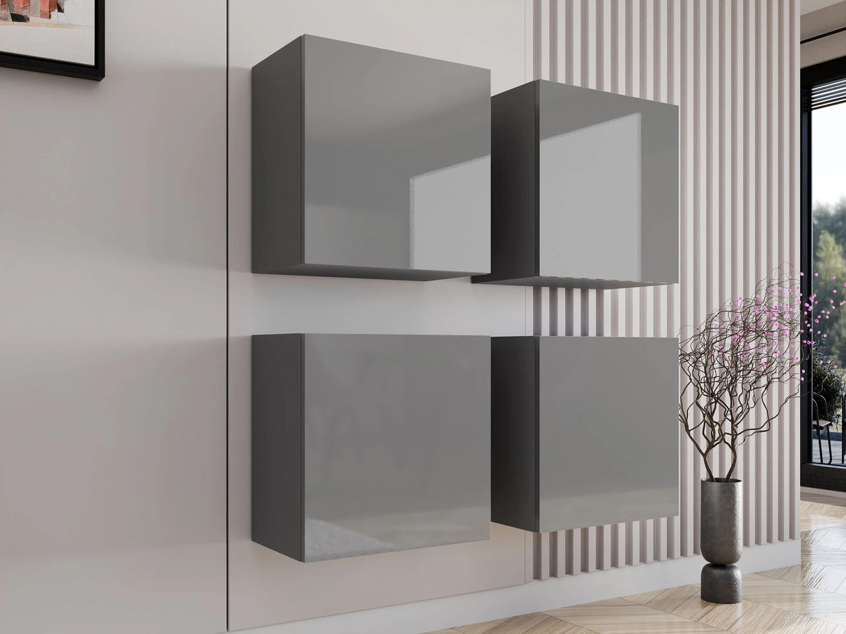 Konyhabútorok VIGO, Szín: Szürke + Fényes szürke