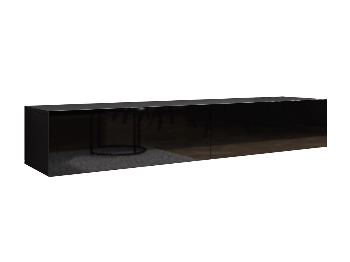 TV-állvány Vigo 180 (Zigo 180) II, Szín: Fekete + Fényes fekete