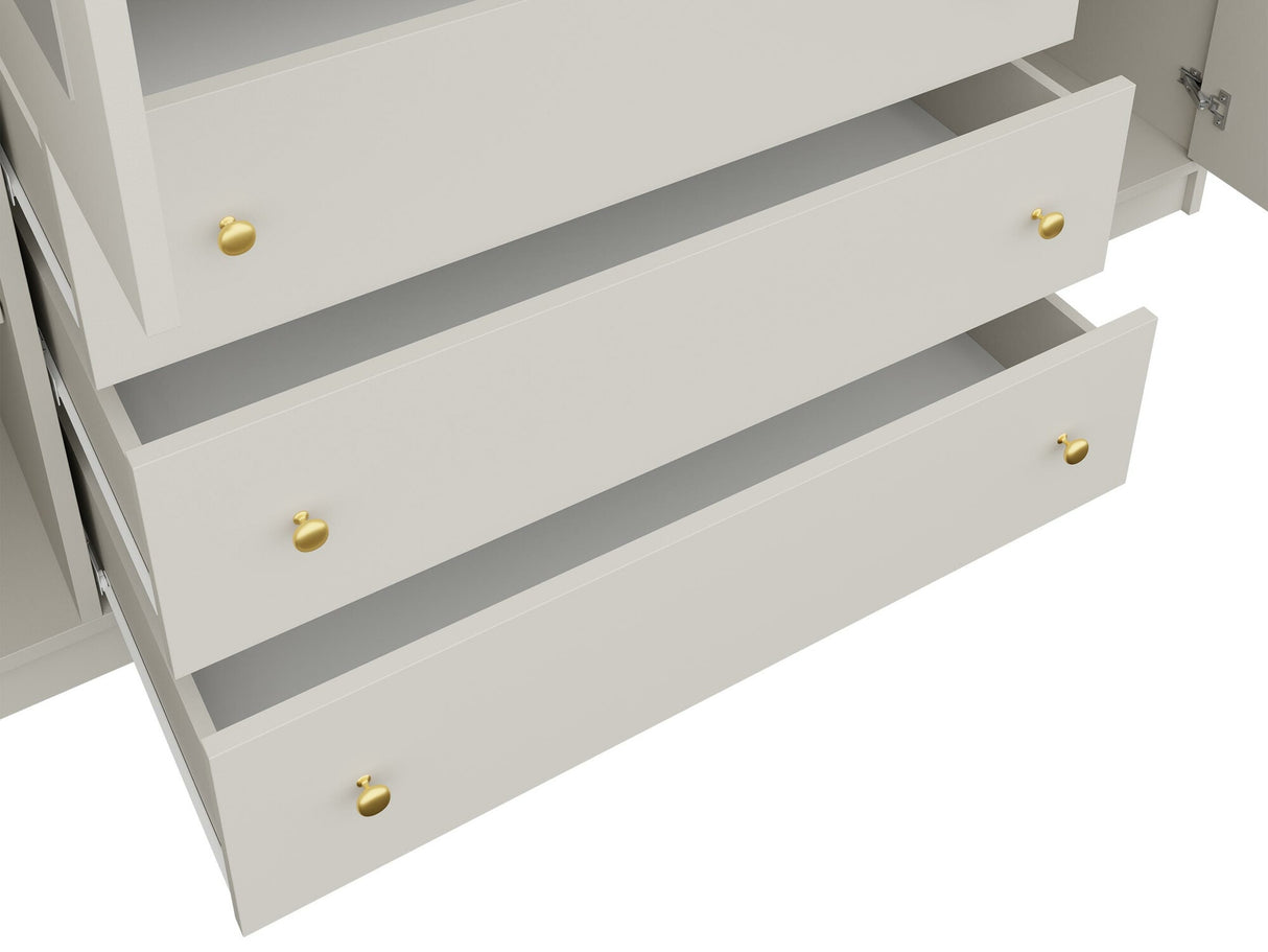 Gardróbszekrény Szafa RETRO D4 LUX Kaszmir/Lustro (Kasmír)