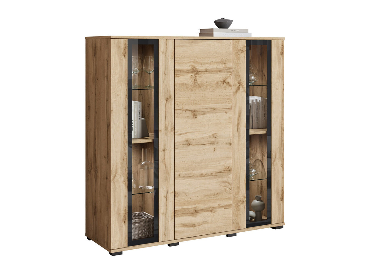 Szekrény CARO HB 120, Szín: Wotan tölgy, Led világítás: Igen