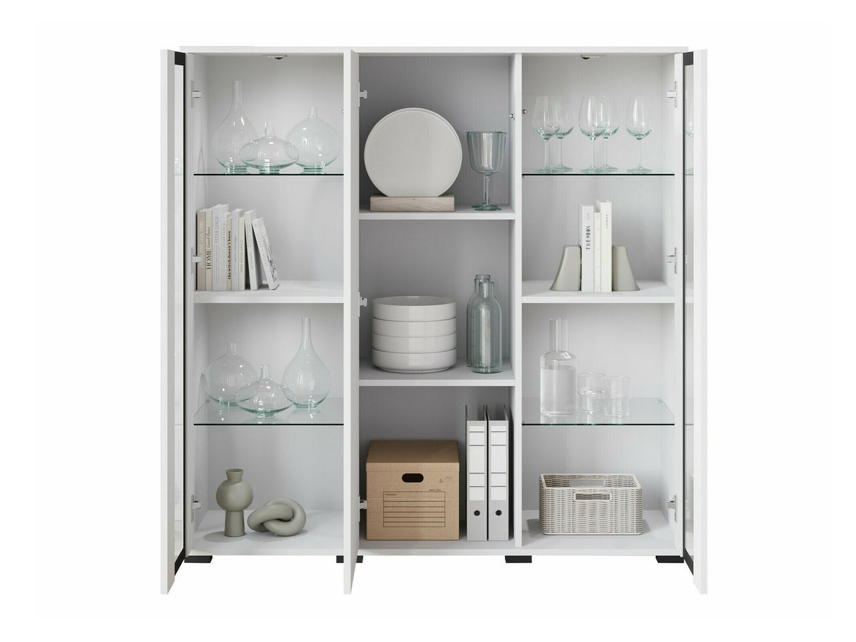 Szekrény CARO HB 120, Szín: Fekete, Led világítás: Nem