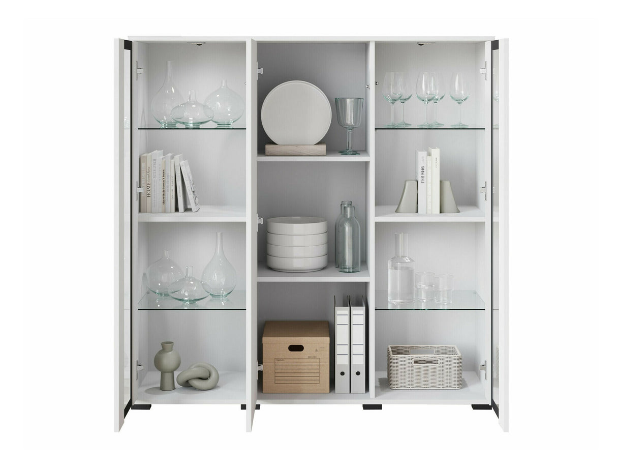 Szekrény CARO HB 120, Szín: Fekete, Led világítás: Igen