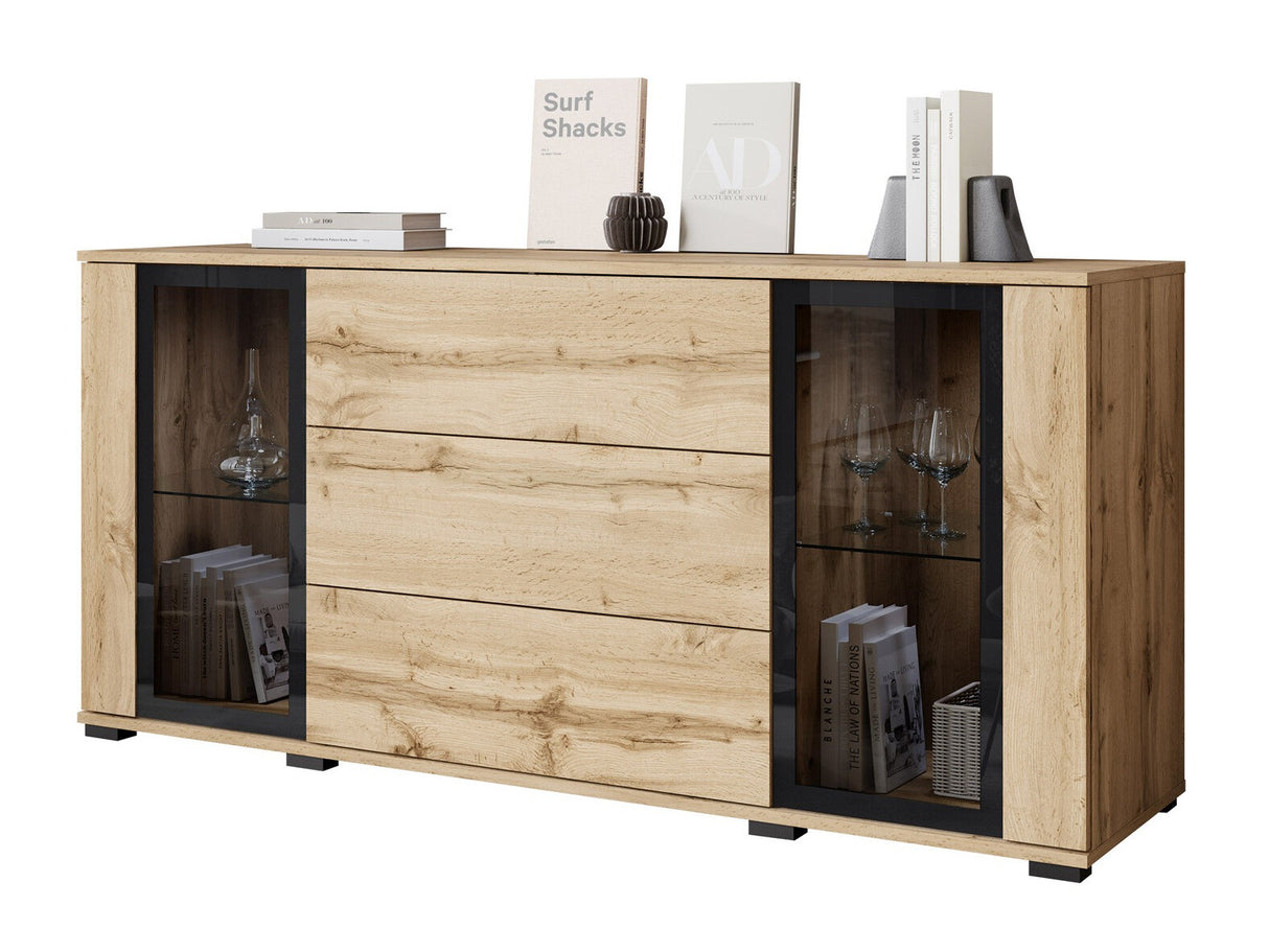 Komód CARO SB 150, Szín: Wotan tölgy, Led világítás: Nem