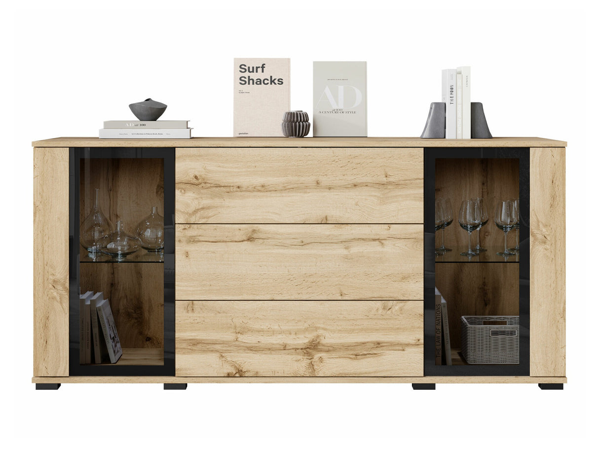 Komód CARO SB 150, Szín: Wotan tölgy, Led világítás: Nem