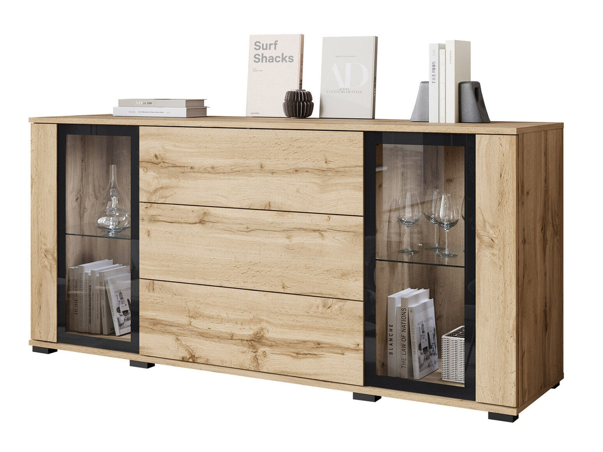 Komód CARO SB 150, Szín: Wotan tölgy, Led világítás: Igen