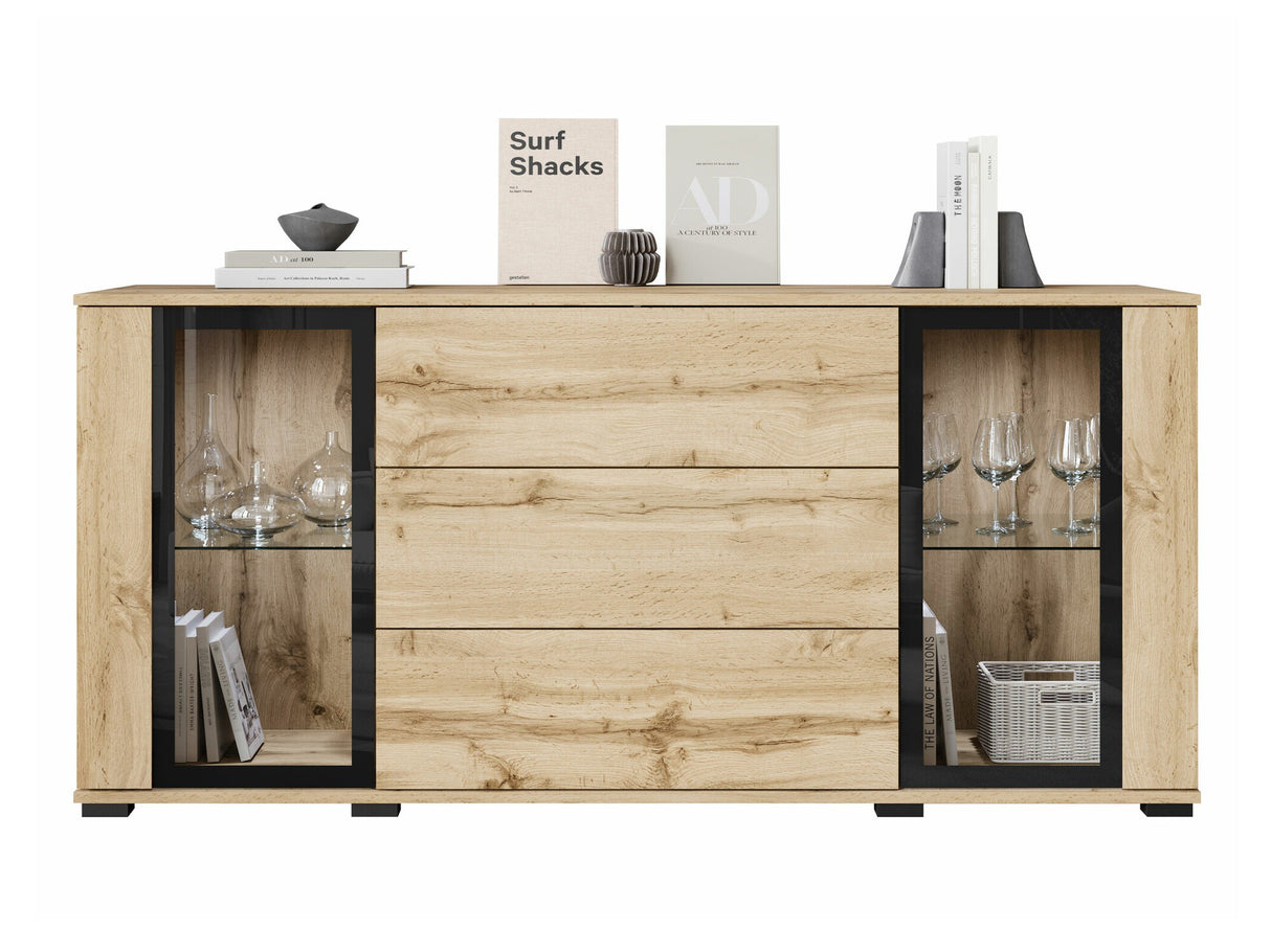 Komód CARO SB 150, Szín: Wotan tölgy, Led világítás: Igen