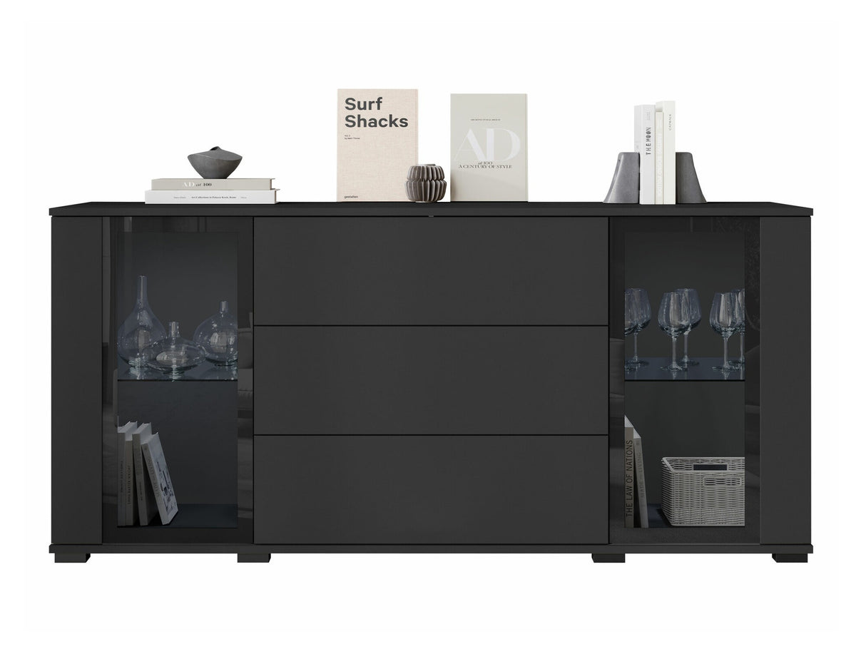 Komód CARO SB 150, Szín: Fekete, Led világítás: Nem