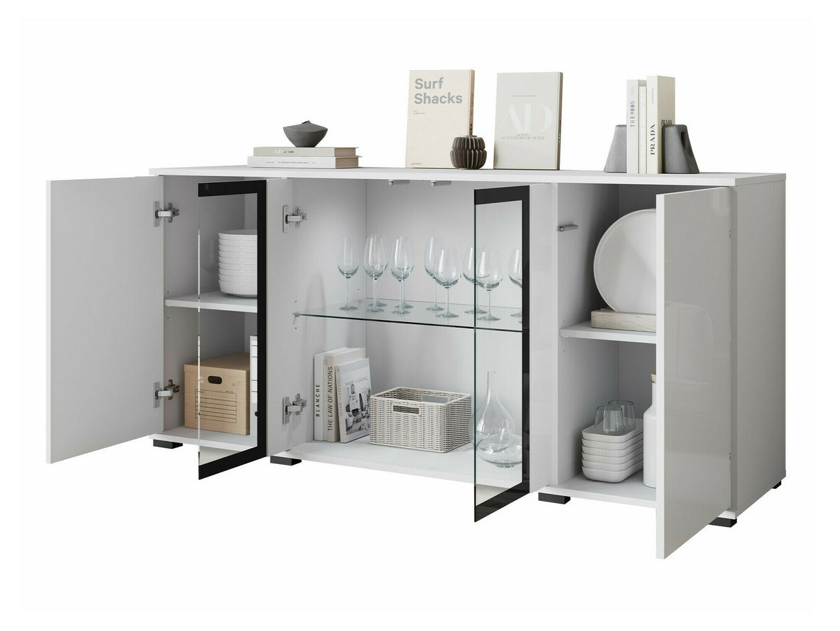 Szekrény CARO SB 154, Szín: Wotan tölgy, Led világítás: Igen