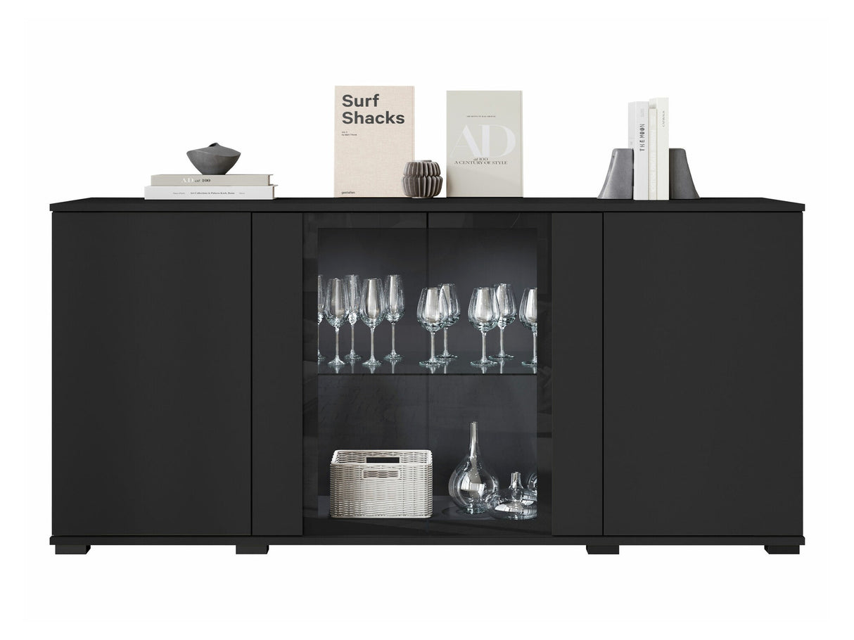 Szekrény CARO SB 154, Szín: Fekete, Led világítás: Igen