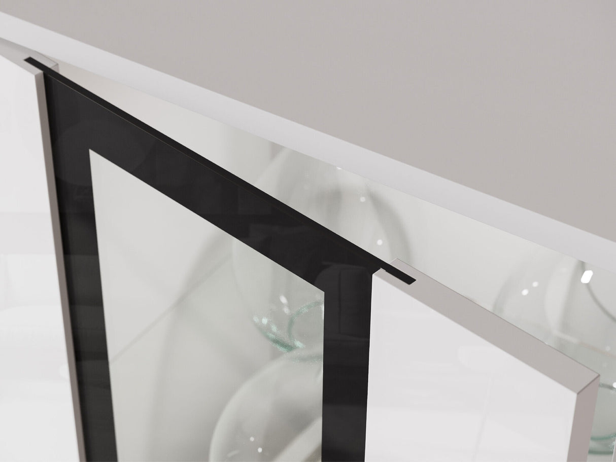 Nappali szett CARO, Szín: Fehér + Fényes fehér, Led világítás: Nem