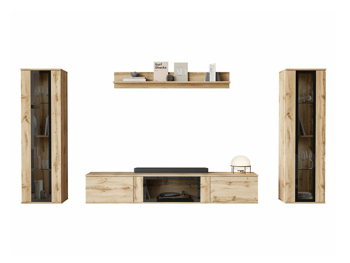 Nappali szett CARO, Szín: Wotan tölgy, Led világítás: Nem