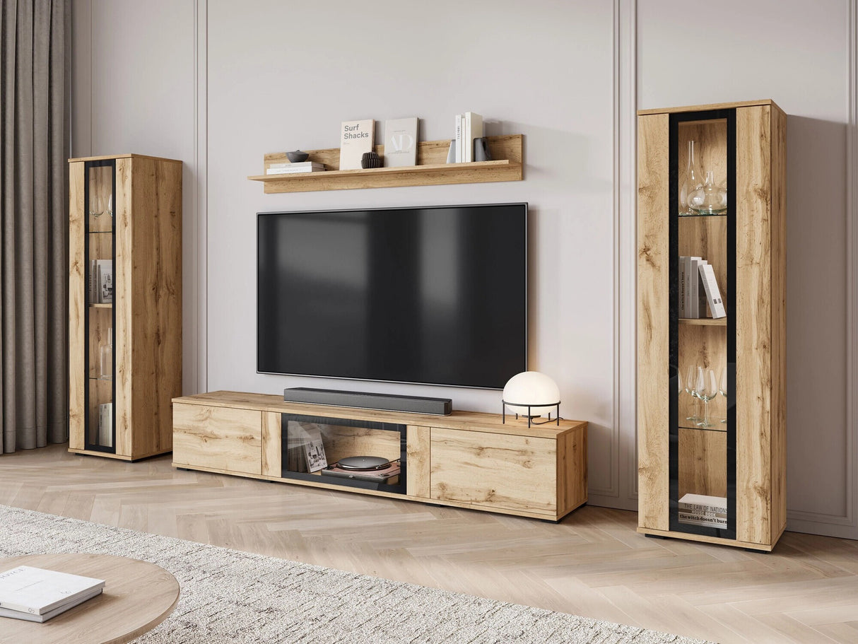 Nappali szett CARO, Szín: Wotan tölgy, Led világítás: Igen