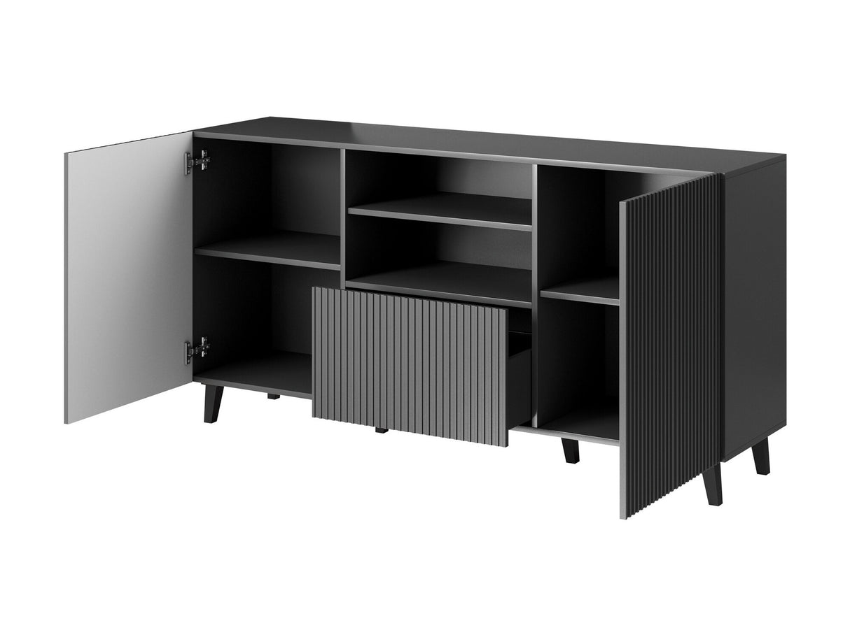 Nappali szett Meble VAMOS GREY I Antracyt + Czarny (Antracit)