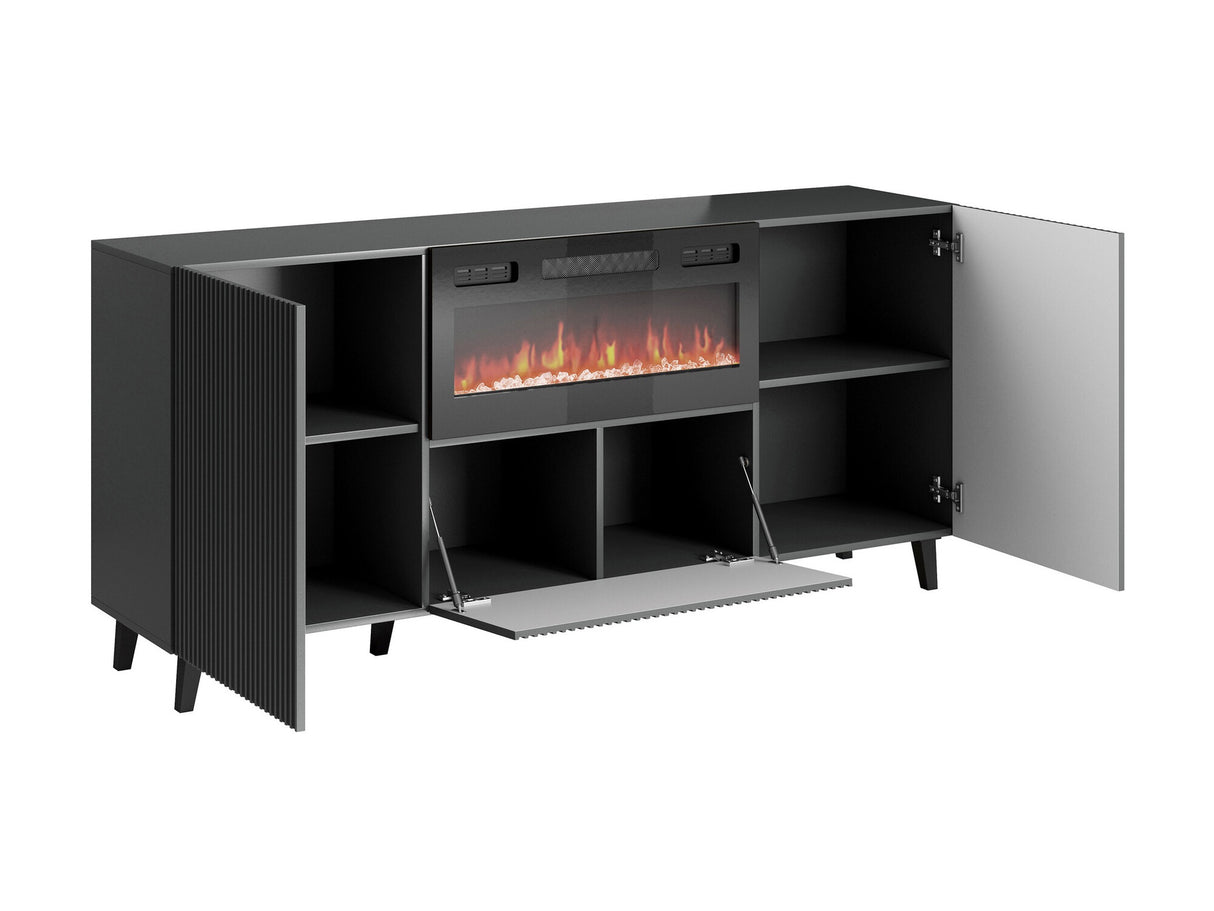 Szekrény VAMOS 180 EF (kandalló 180 Tilderi), Szín: Antracit