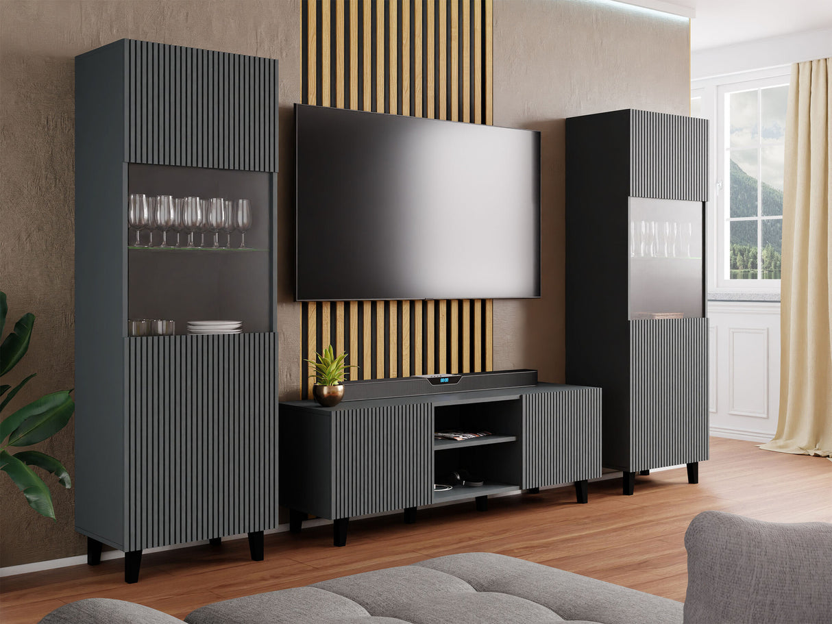 Nappali szett Meble VAMOS II, Szín: Antracit