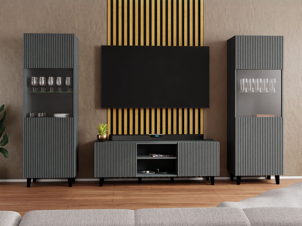 Nappali szett Meble VAMOS II, Szín: Antracit