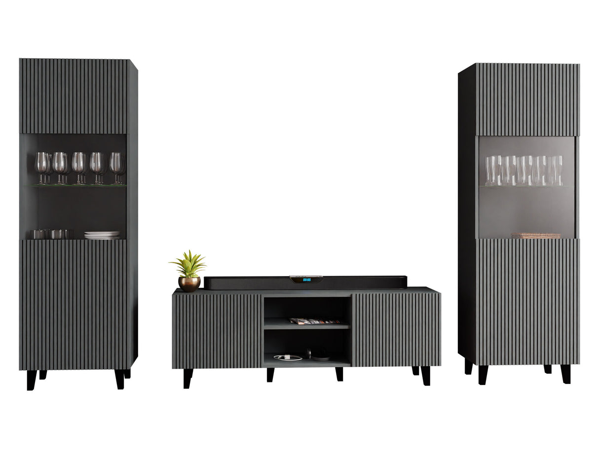 Nappali szett Meble VAMOS II, Szín: Antracit