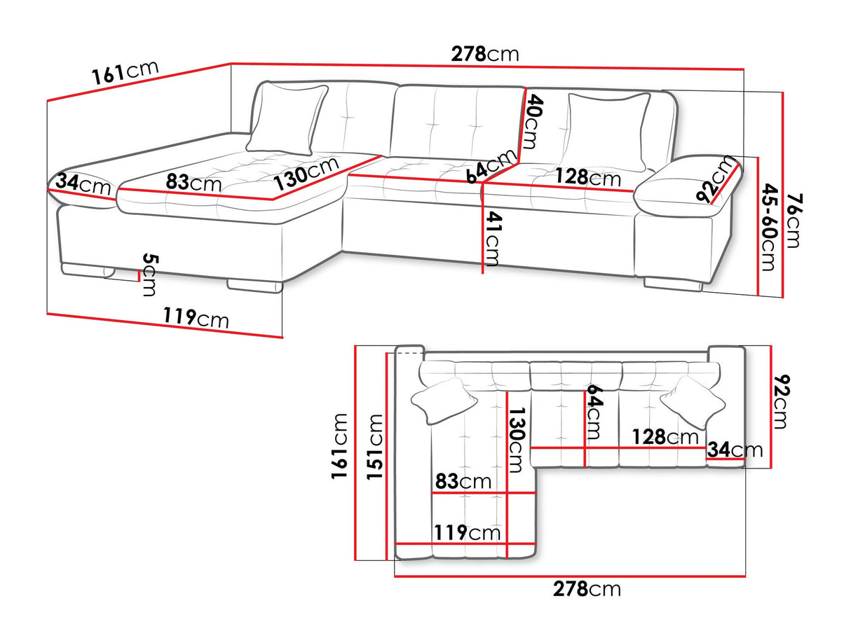Sarokkanapé Montana (Premium), Szín: Soft 017 + Lux 05 + Lux 06, Változatok: Balos