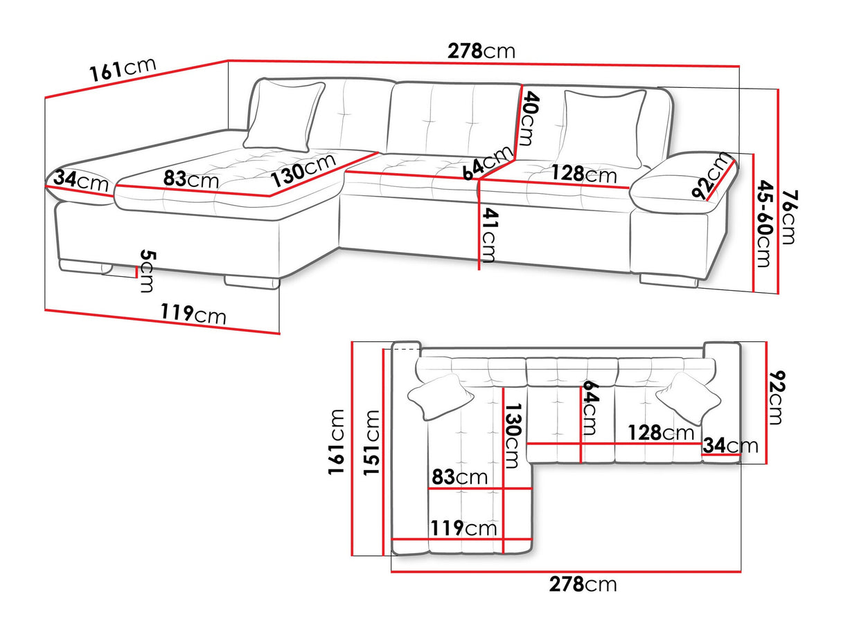 Sarokkanapé Montana (Premium), Szín: Soft 011 + Lux 05 + Lux 06, Változatok: Jobbos